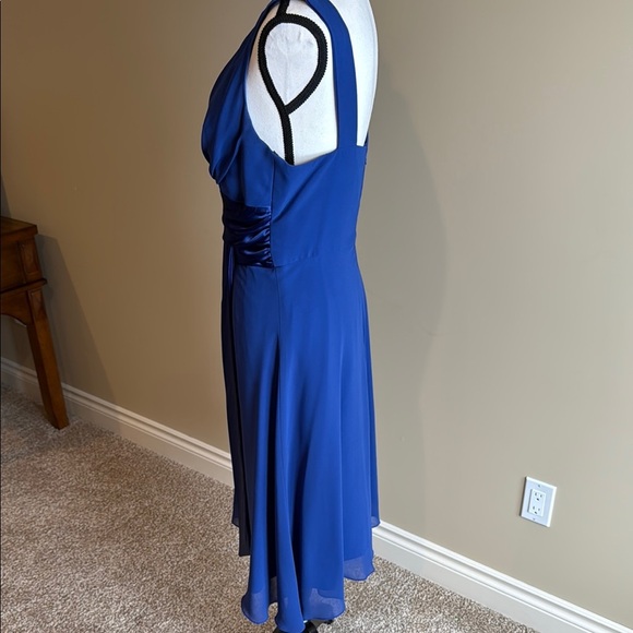 Dollar Blue Sleeveless Midi Dress Formal Elegant Flowy Women's Size M - Picture 8 of 14